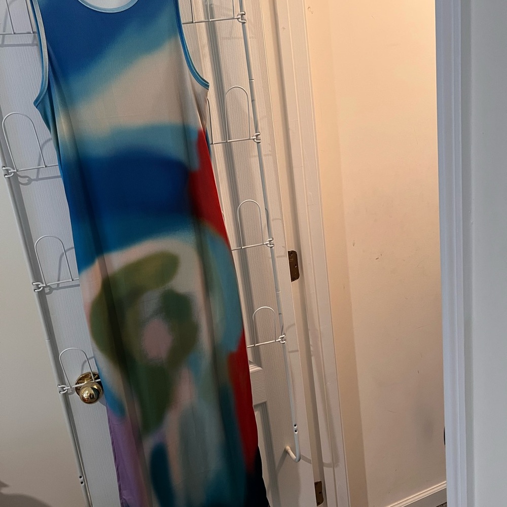 Colorful Sleeveless Maxi Dress
